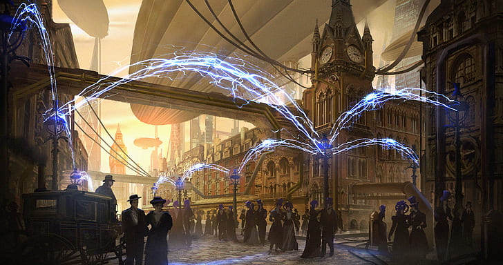 Electric-Steampunk-city