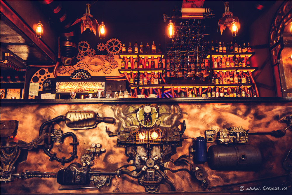 Enigma steampunk bar design