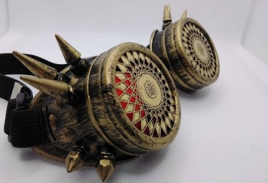 Spiked Victorian kaleidoscope goggles