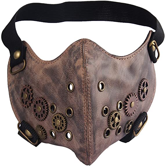 Steampunk leather face mask