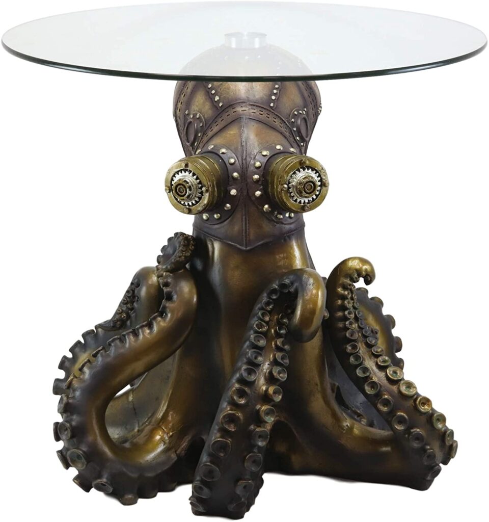 Steampunk octopus round table