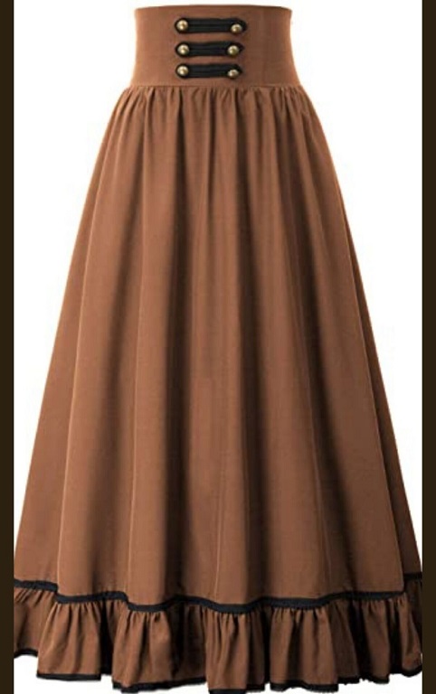 Steampunk vintage high waist skirt