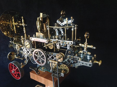 Steampunk Kinetic art The time machine by David Bowman