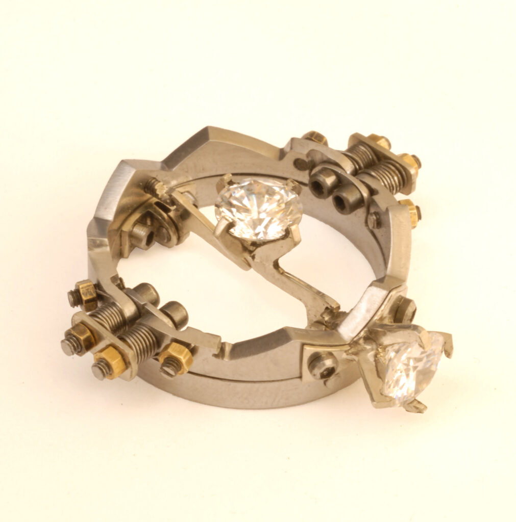 Steampunk Kinetic art Wedding Ring by Kenneth MacBain