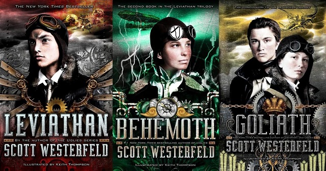 Sci-fi steampunk Leviathan Trilogy by Scott Westerfeld