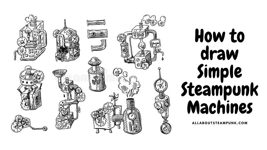 How to draw Simple Steampunk Machines