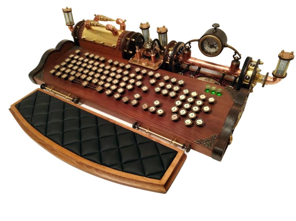 mechanical steampunk keyboard