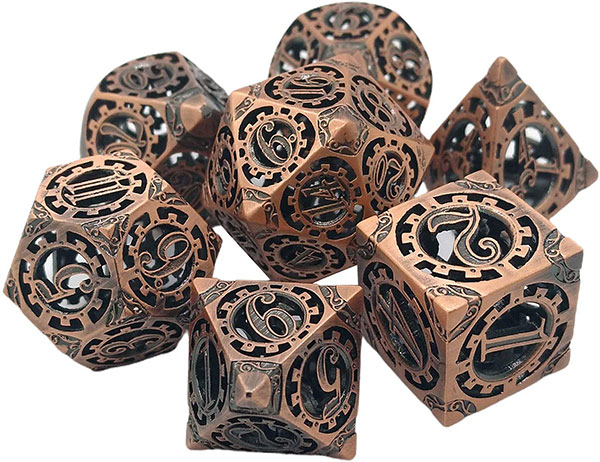 Metal Steampunk Dice set