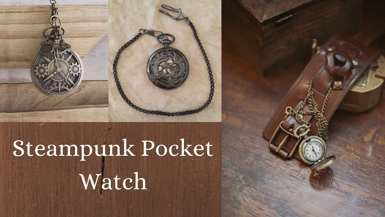 Steampunk Pocket Watch Necklace - Steampunk Clock Pendant - Steampunk  Jewelry - Unique Steampunk Gifts for Her