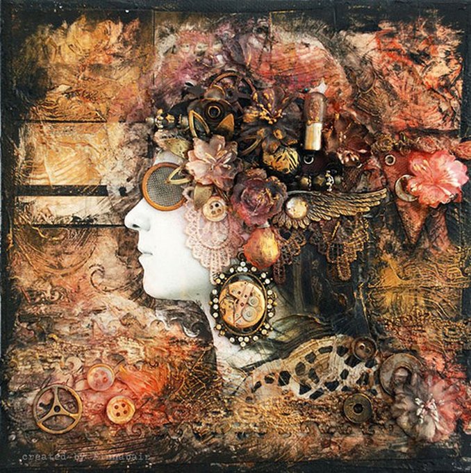 Anna Dabrowska Mixed media steampunk design