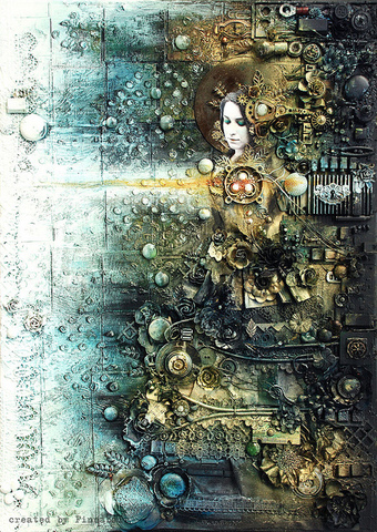 Anna Dabrowska Mixed media steampunk designs