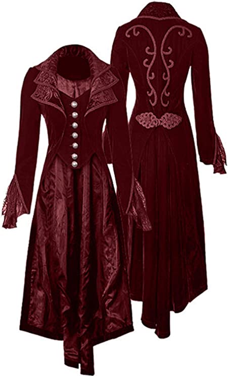 Embroidered steampunk jacket women