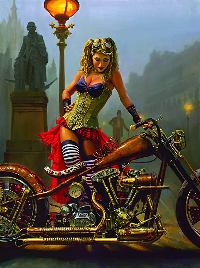 Steampunk Moto Girl