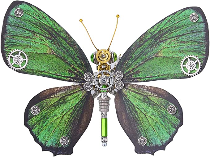 Steampunk butterfly metal model
