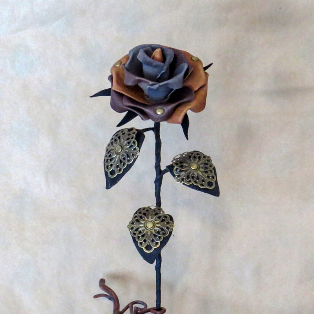 steampunk leather rose