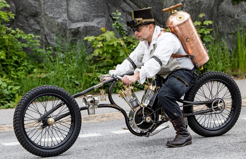 Aerium steampunk motorcycle by peter forsberg