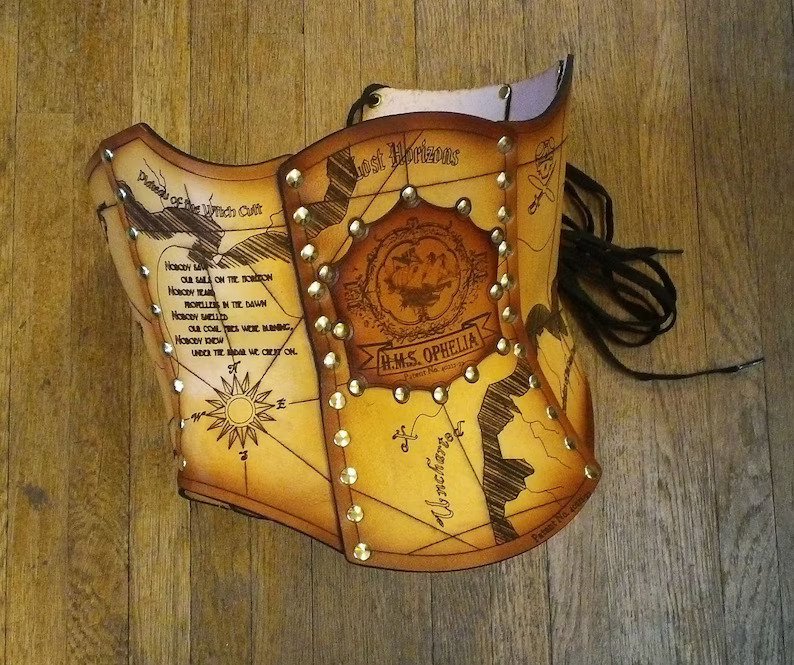 pirate map corset